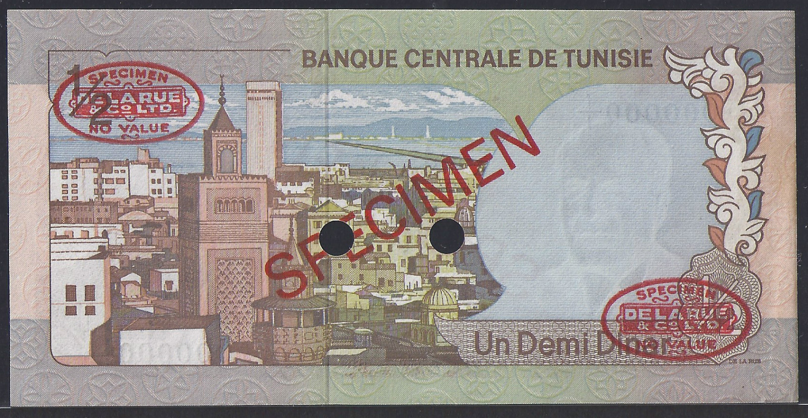  Diagonal red SPECIMEN and DLR oval ovpts; horizontal red SPECIMEN No # ovpt at lower left; all-zero s/n 