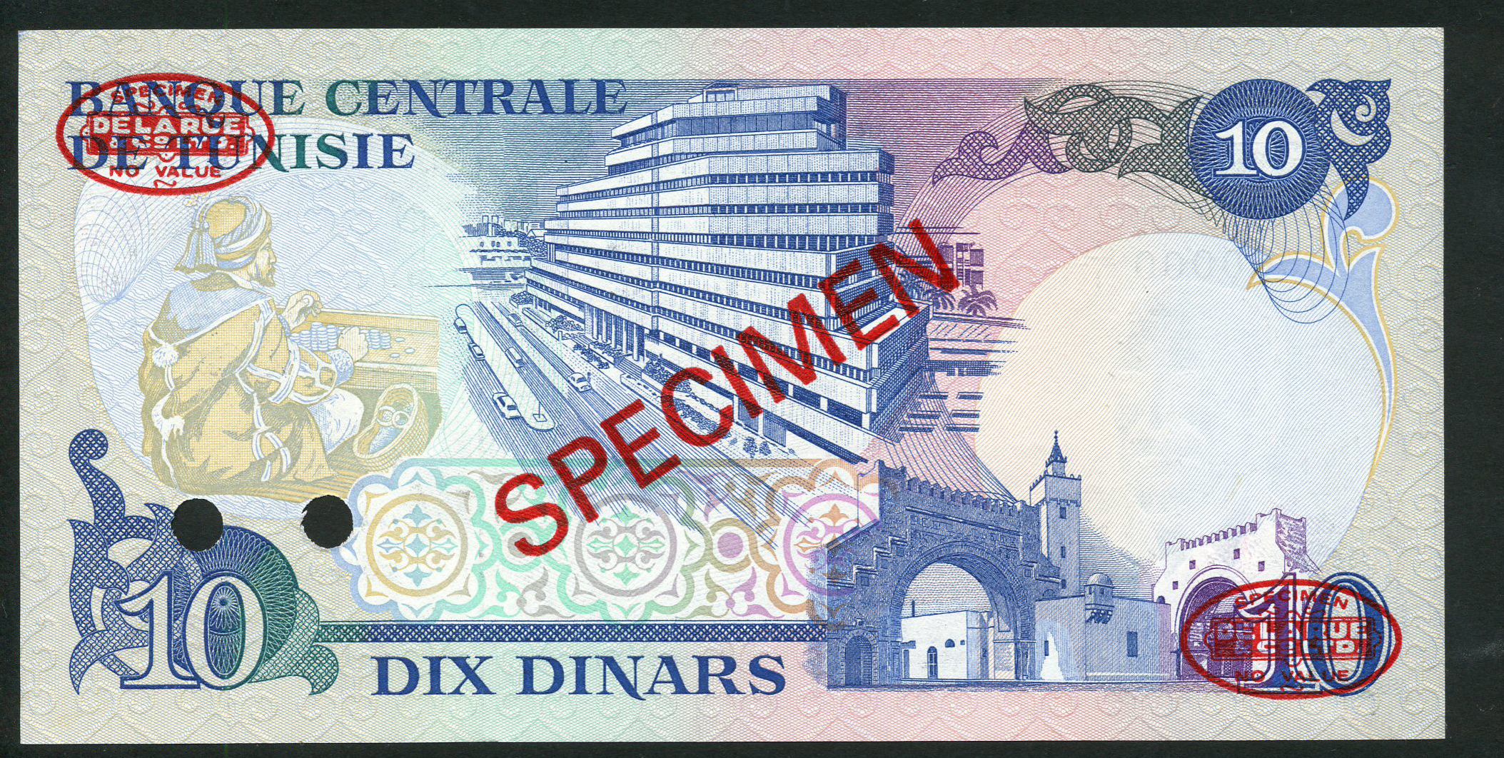  Diagonal red SPECIMEN and DLR oval ovpts; horizontal red SPECIMEN No # ovpt at lower left; all-zero s/n 