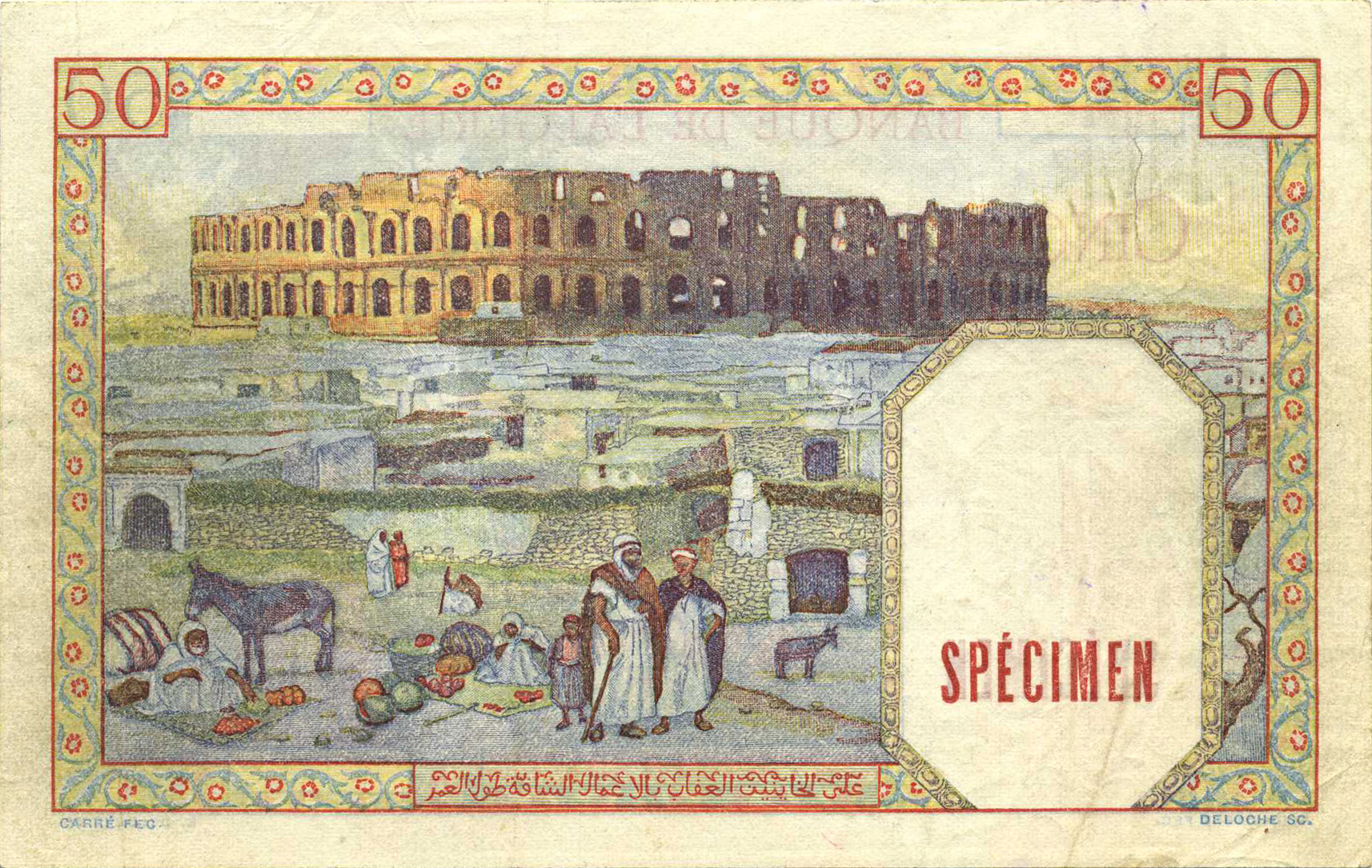  Horizontal red SPÉCIMEN ovpt; no date; no sig ; no s/n 