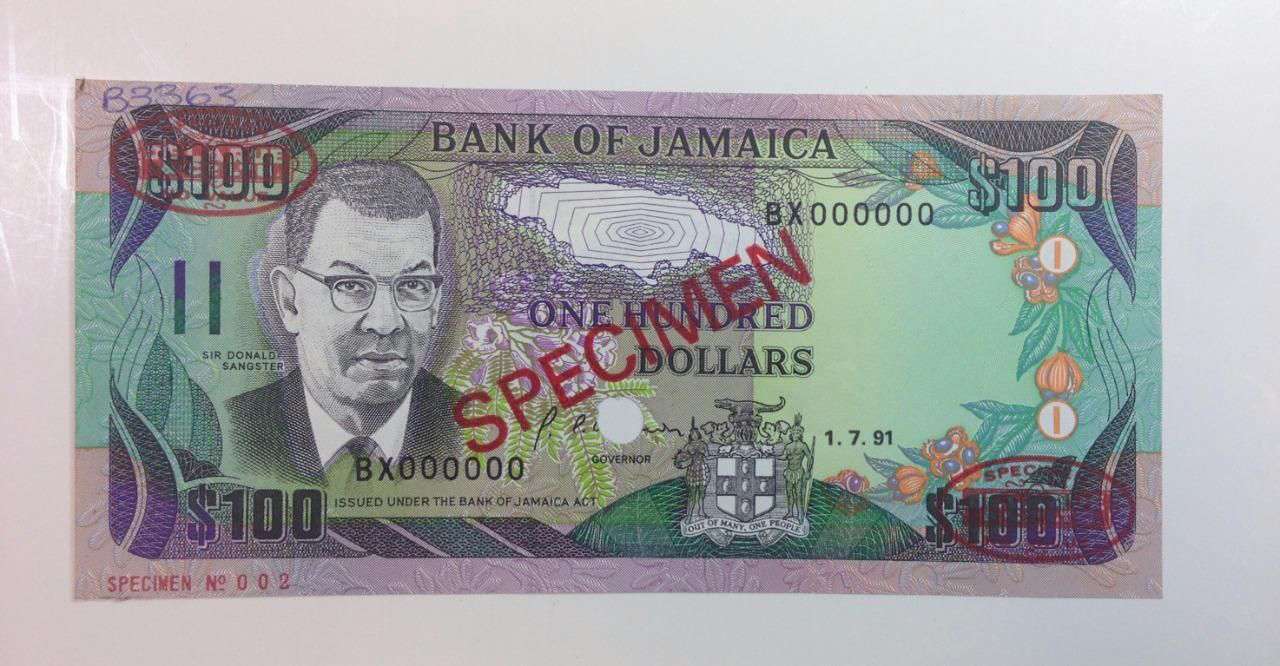  Diagonal red SPECIMEN and DLR oval ovpts; horizontal red SPECIMEN NO # ovpt lower left; all-zero s/n 