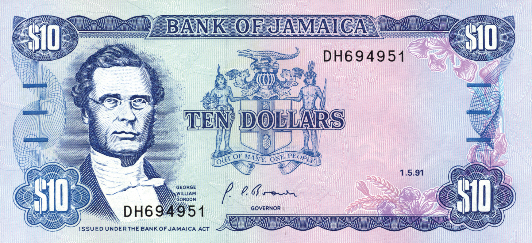  1 5 91 Sig 8: G Brown Date in blue ink Prefix DC - DX 