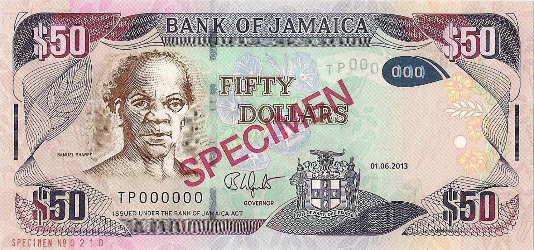  Diagonal red SPECIMEN ovpt at front/back; horizontal red SPECIMEN NO # ovpt lower left; all-zero s/n 