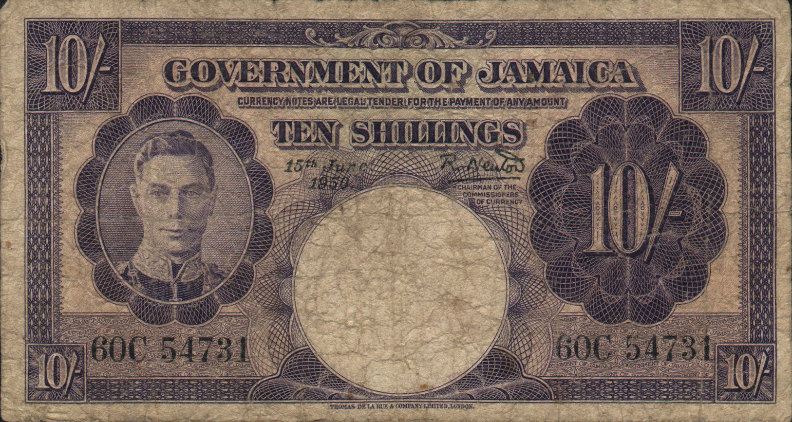  15th June, 1950 Sig 7: Newton Variable-weight s/n Prefix 53C - 65C 