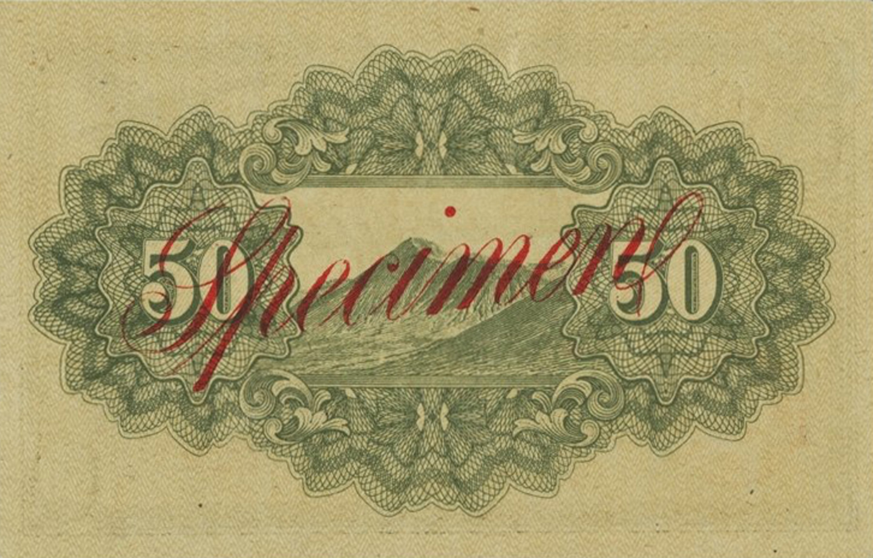  Diagonal red script Specimen ovpt front/back; normal series number 