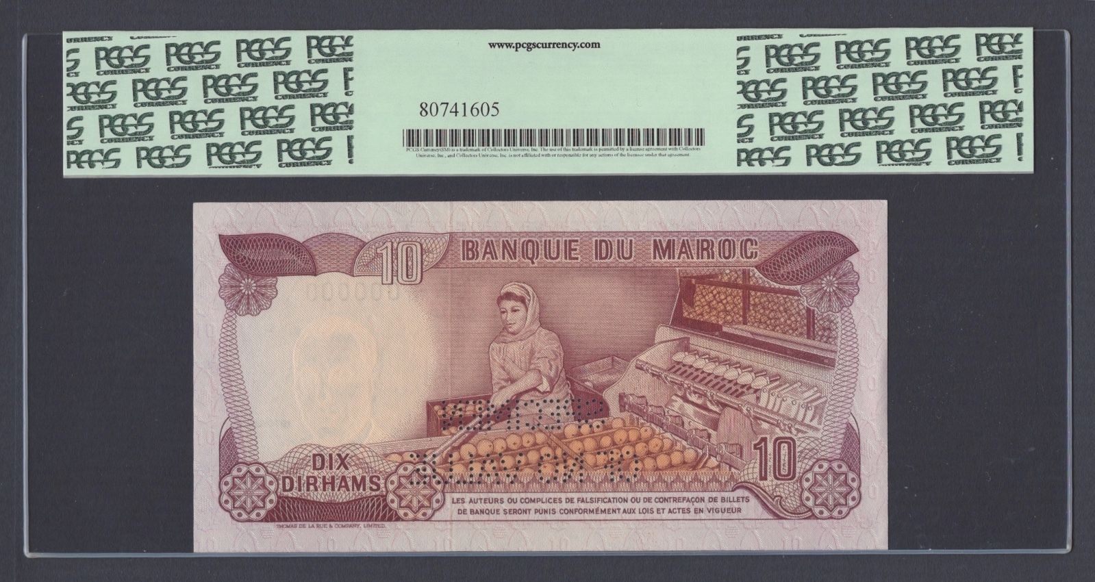  Horizontal SPECIMEN / OF NO VALUE perf; all-zero s/n 