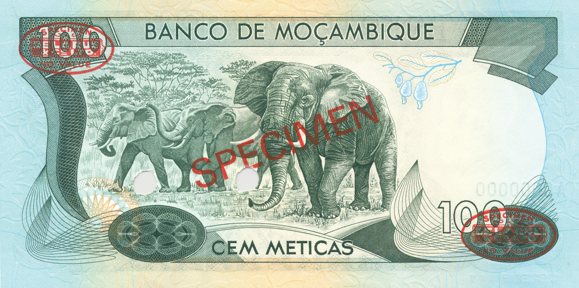  Diagonal red SPECIMEN and DLR oval ovpts; horizontal red SPECIMEN NO # ovpt lower left; all-zero s/n 