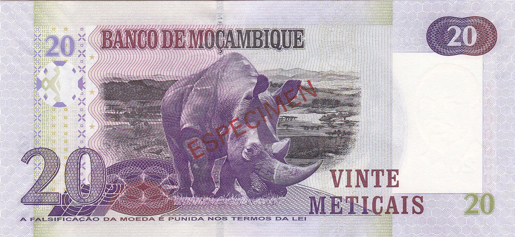  Diagonal red ESPECIMEN ovpt front/back; all-zero s/n 