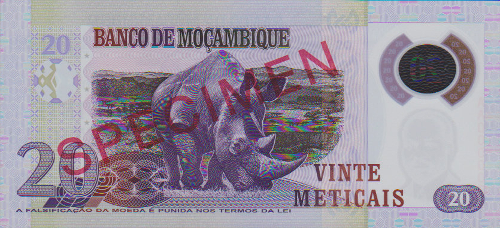  Diagonal red SPECIMEN ovpt front/back; horizontal red SPECIMEN No # ovpt lower left; all-zero s/n 