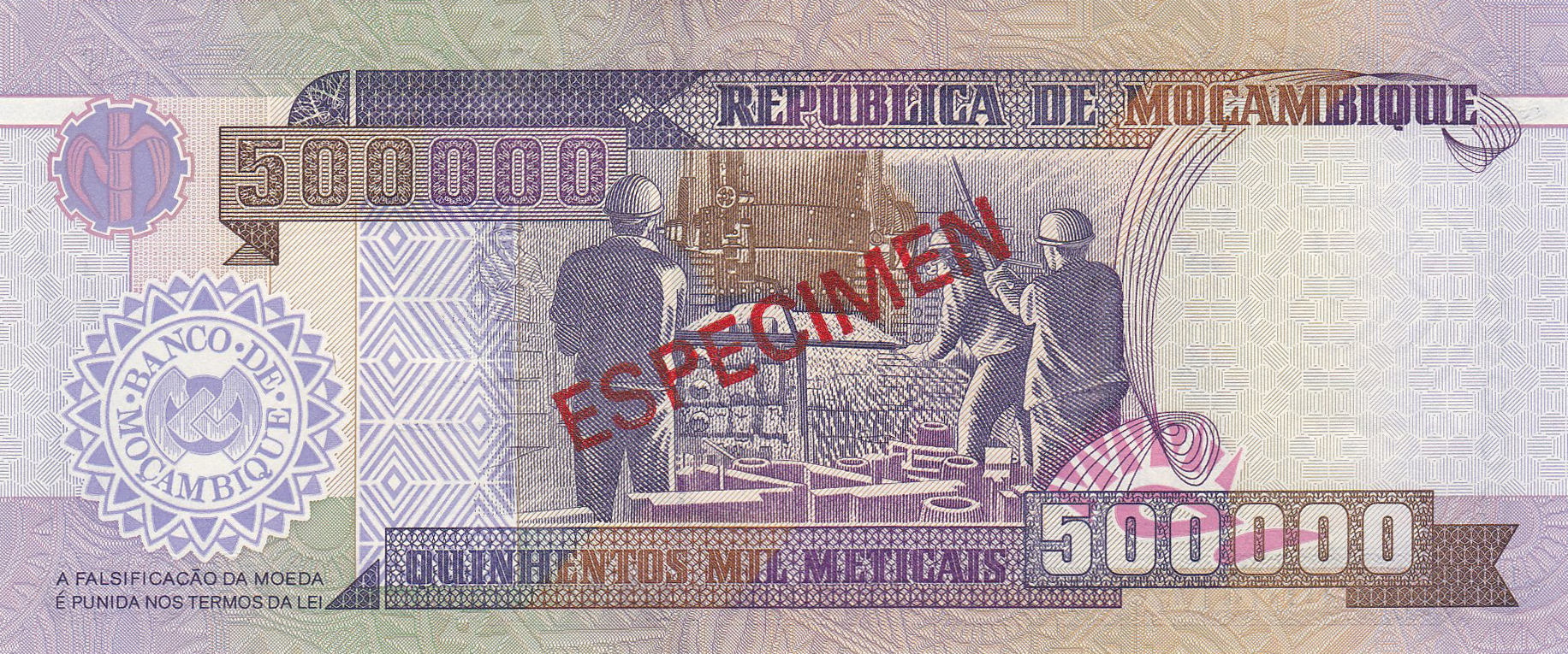  Diagonal red ESPECIMEN ovpt front/back; all-zero s/n 