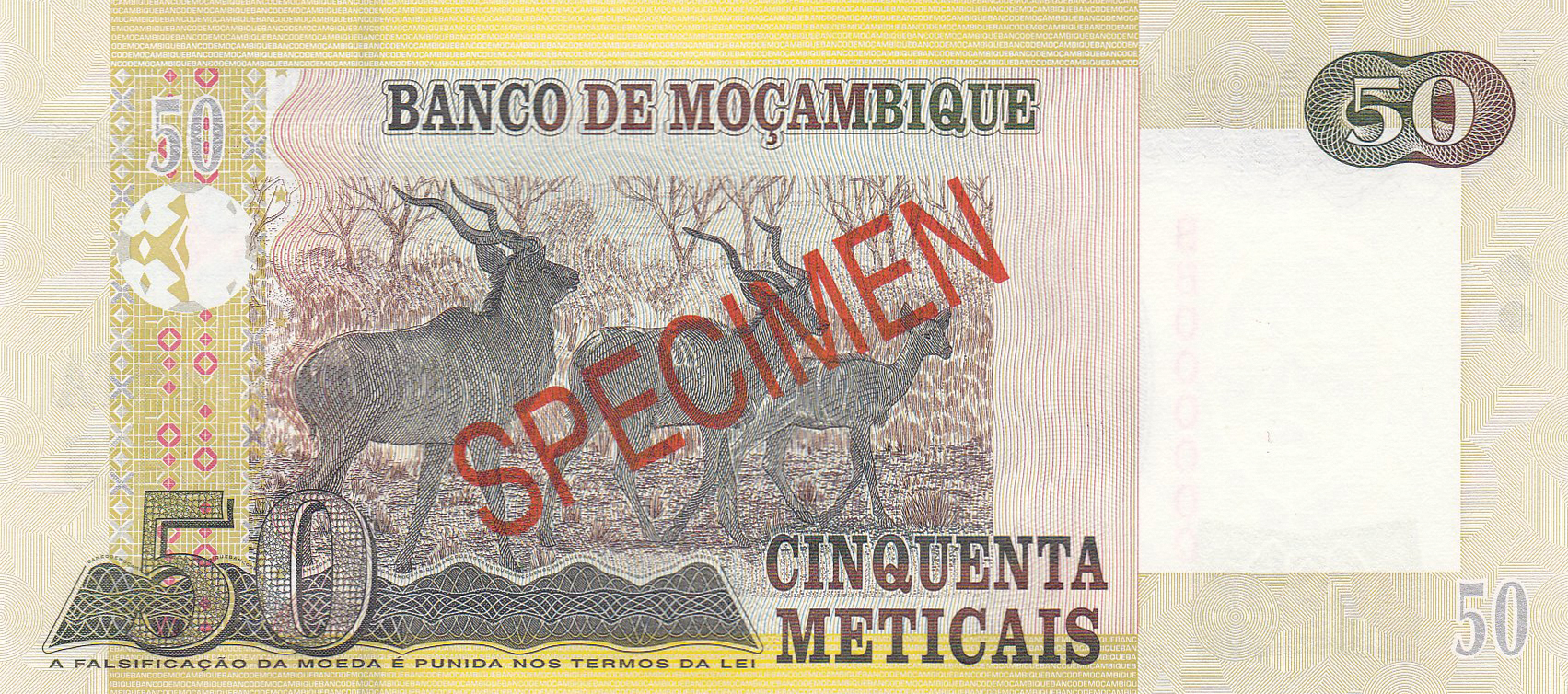  Diagonal red SPECIMEN ovpt front/back; all-zero s/n 