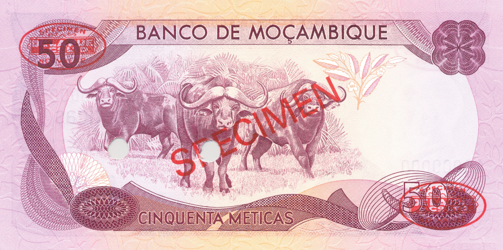  Diagonal red SPECIMEN and DLR oval ovpts; horizontal red SPECIMEN NO # ovpt lower left; all-zero s/n 