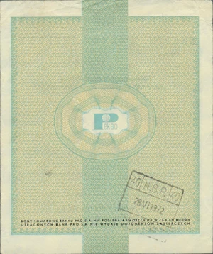 Bank Polska Kasa Opieki 1 dolar dollar BFX1027a,PFX27 1 PAŹDZIERNIKA 1969  No sig Prefix Ed, FD, GD Coin Pricing Guide