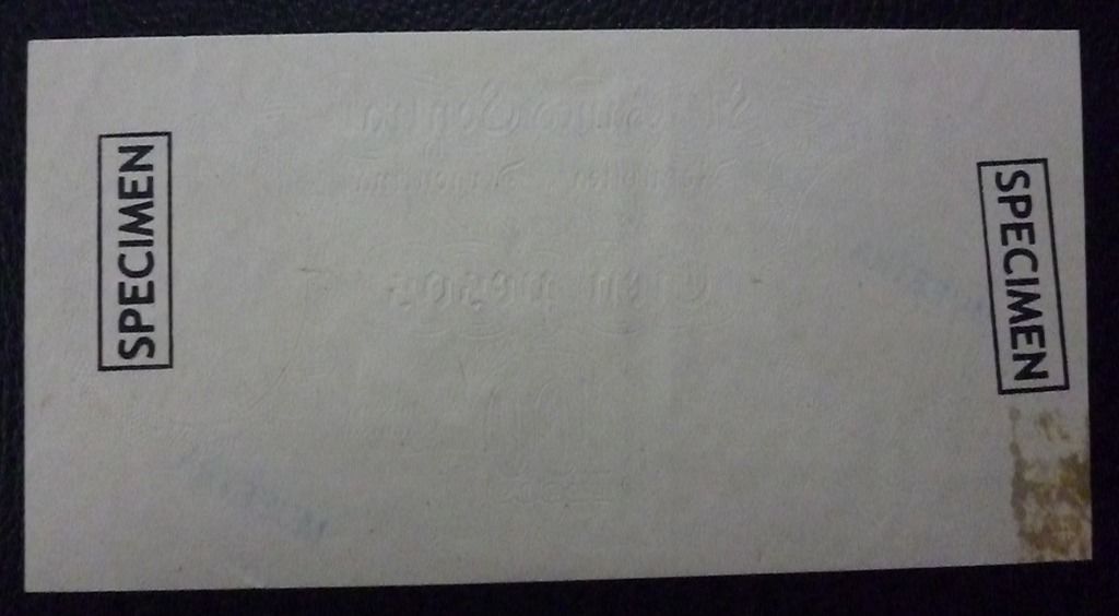  Uniface front: No ovpt; no perf; no sig ; no s/n 
