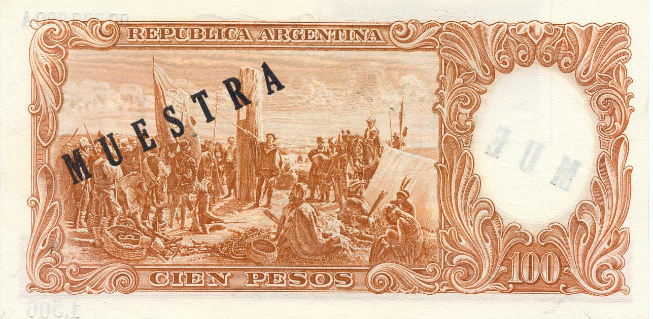  Diagonal black MUESTRA ovpt front/back; horizontal black # ovpt lower right front; no sig ; all-zero s/n 