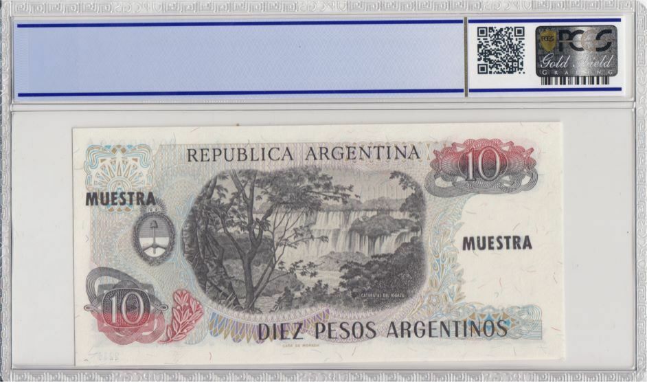  Two horizontal black MUESTRA ovpts front/back; horizontal black # ovpt lower right front; no sig ; all-zero s/n 