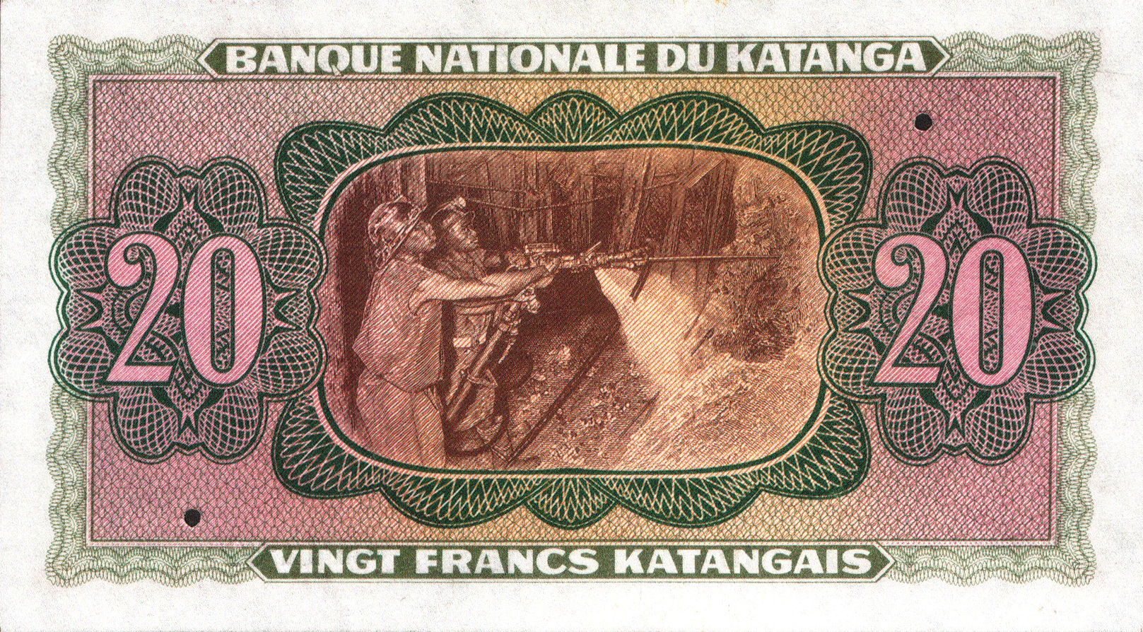  01•12•60 Sig 1: Tshimwahnga Unissued No ovpt; no perf; all-zero s/n 