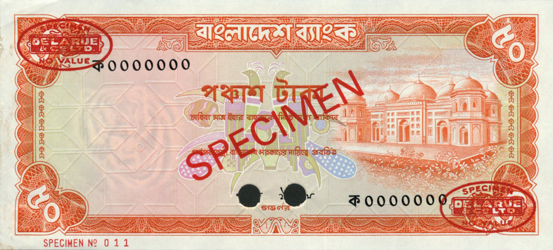  Diagonal red SPECIMEN and DLR oval ovpts; horizontal red SPECIMEN No # ovpt lower left 