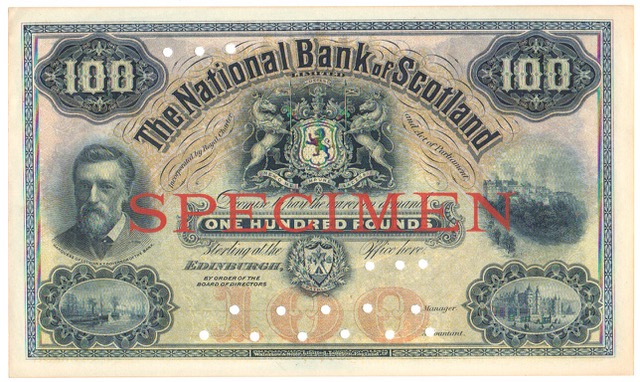  Horizontal red SPECIMEN ovpt front; no date; no sig ; no s/n 