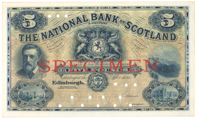  Horizontal red SPECIMEN ovpt front; no date; no sig ; no s/n 