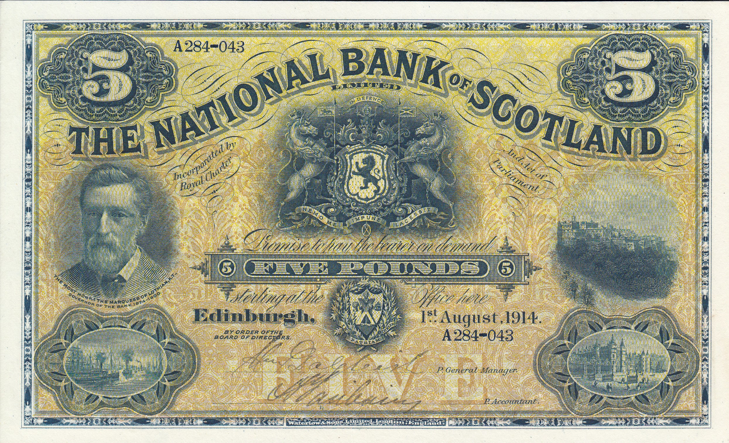 15.5.1909 15 05 1909 - 11 11 1919 Two lines of text under left portrait on front 