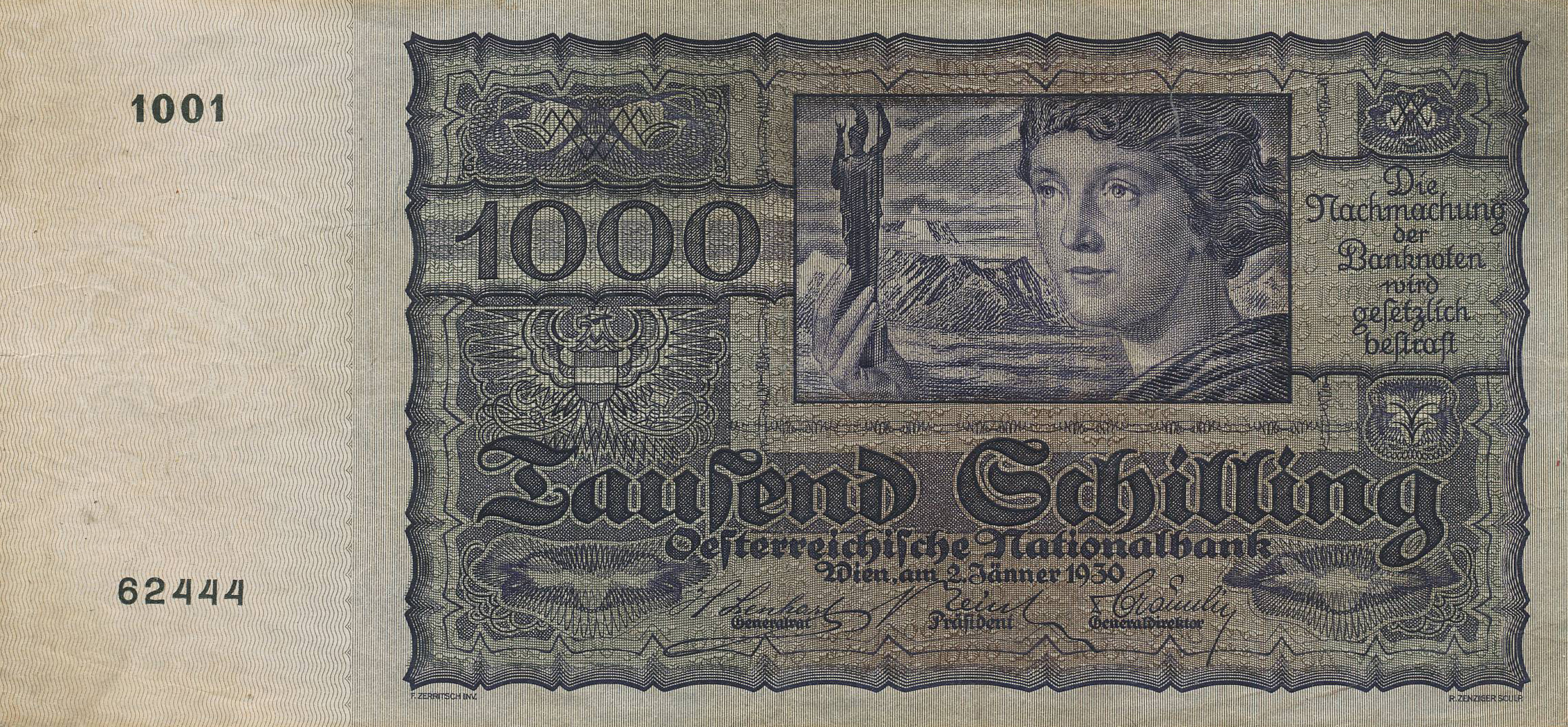  2 Jänner 1930 Sig 13: Lenhart/Reisch/Brauneis Series 1001 - 1004 Intro: 15 05 1931 