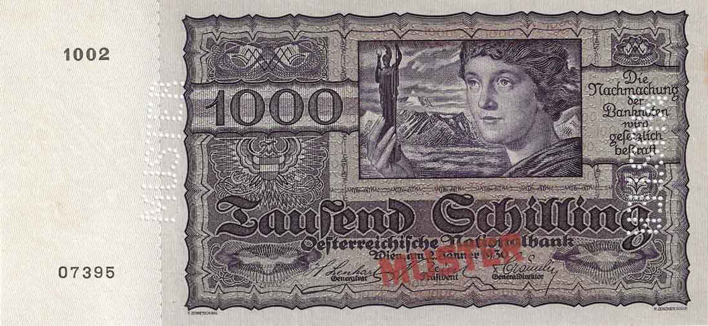  Diagonal red MUSTER ovpt front/back; two vertical MUSTER perfs; normal s/n 