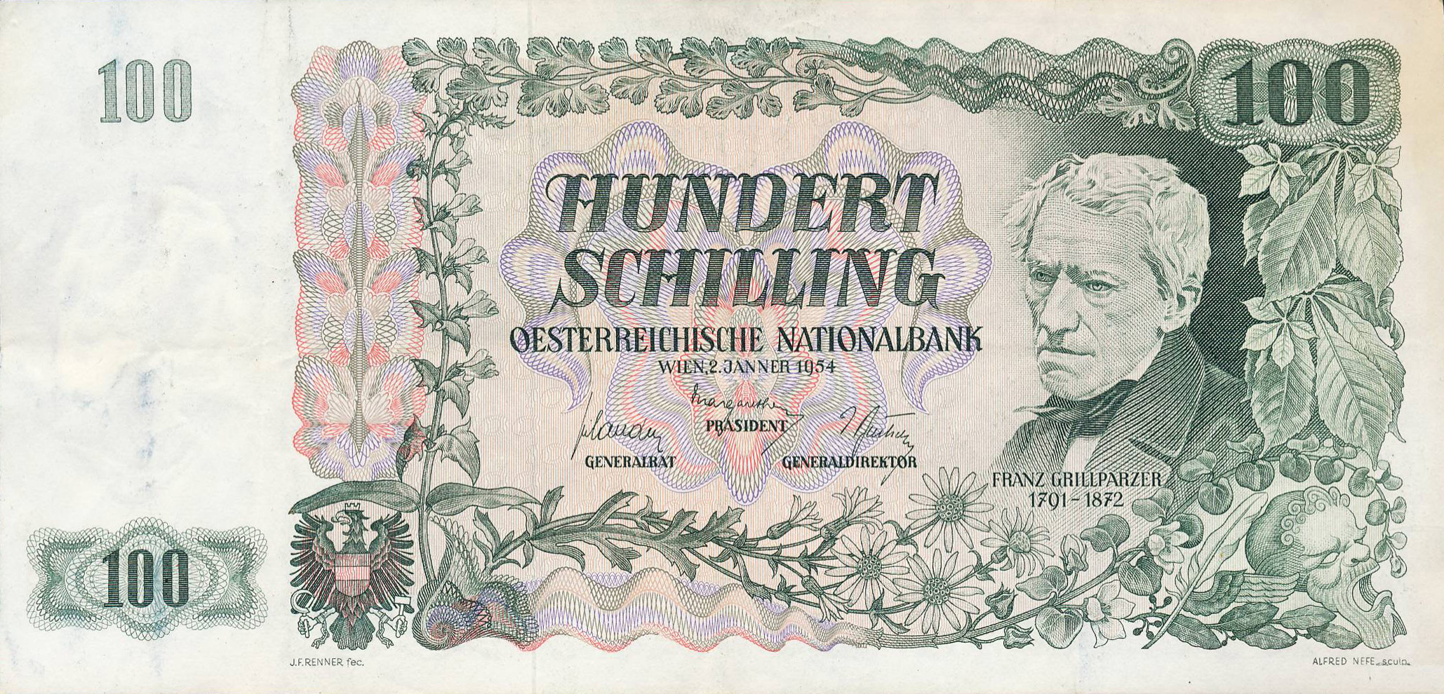  2 JANNER 1954 Sig 30: Wirlander/Margarétha/Bartsch Prefix AA - FO Intro: 14 10 1955 