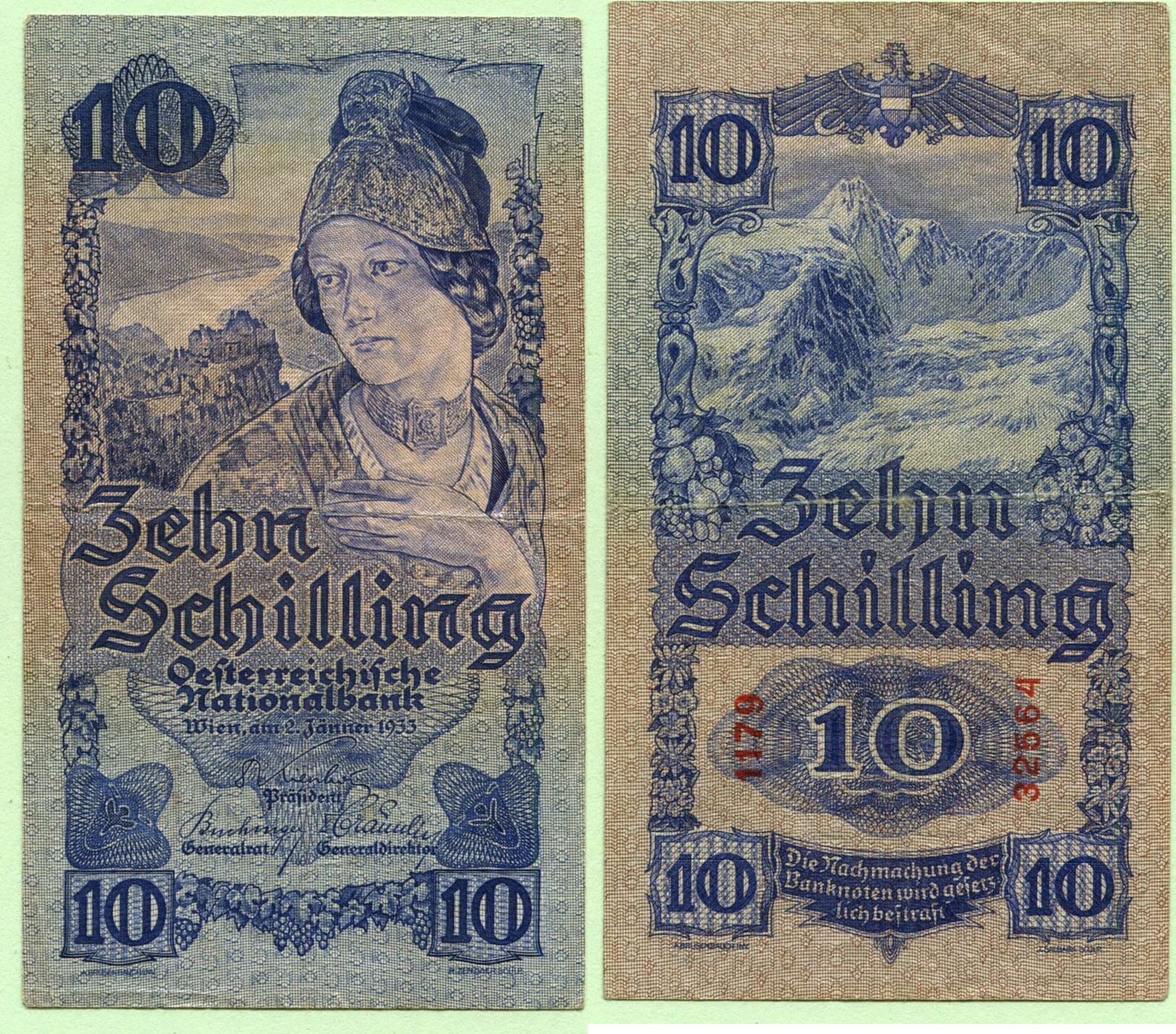  Denomination on dark underprint back Series 1179 - 1417 Intro: 1936 