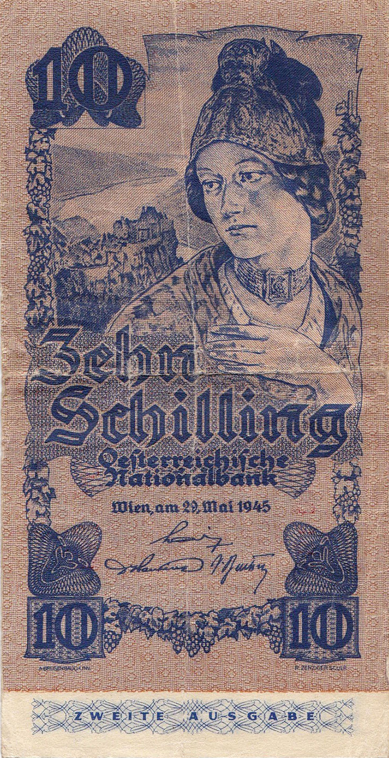  29, Mai 1945. Sig. 17: Thausching/Kaniak/Bartsch. Bold series number 1008 - 1718. Intro: 11.12.1947 