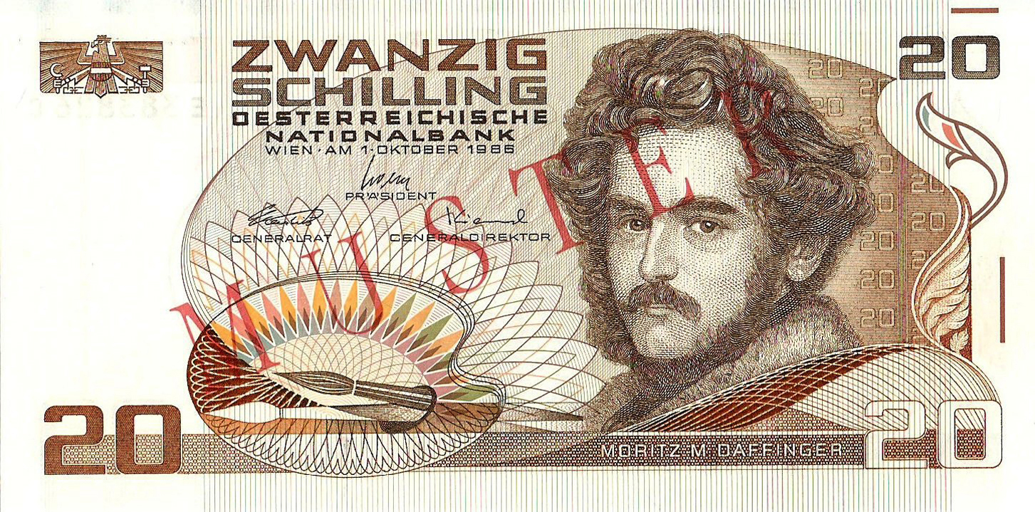  Diagonal red MUSTER ovpt front; diagonal red SPECIMEN ovpt back; normal s/n 