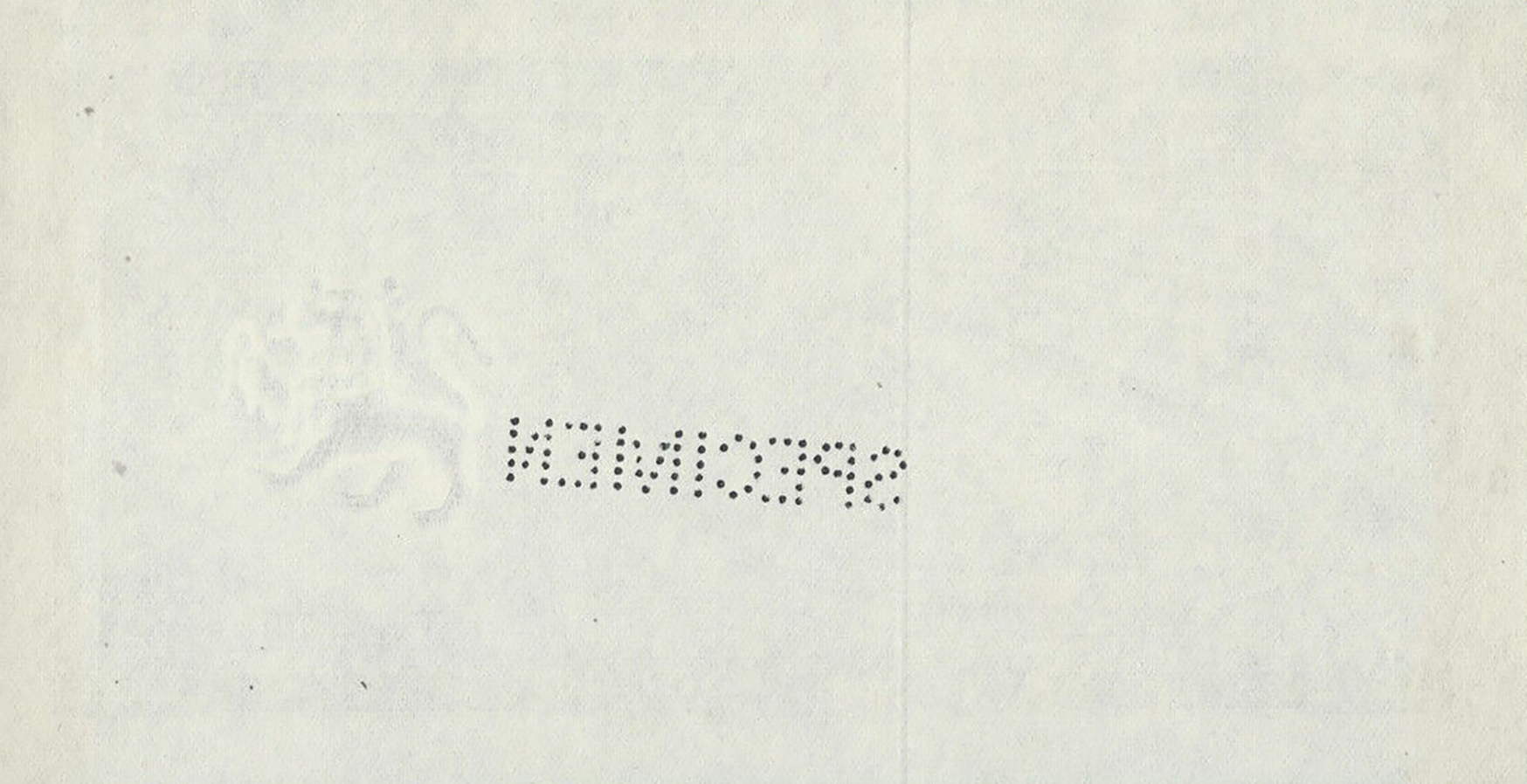  Green and brown; no date; no sig ; horizontal red SPECIMEN ovpt front/back; no s/n 