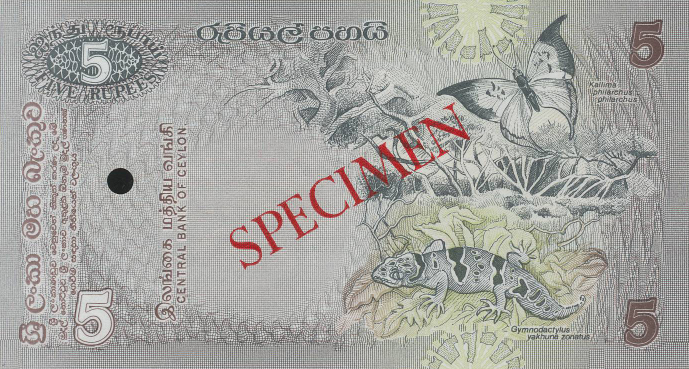  Diagonal red SPECIMEN ovpt front/back; horizontal black # ovpt upper left back; no s/n 