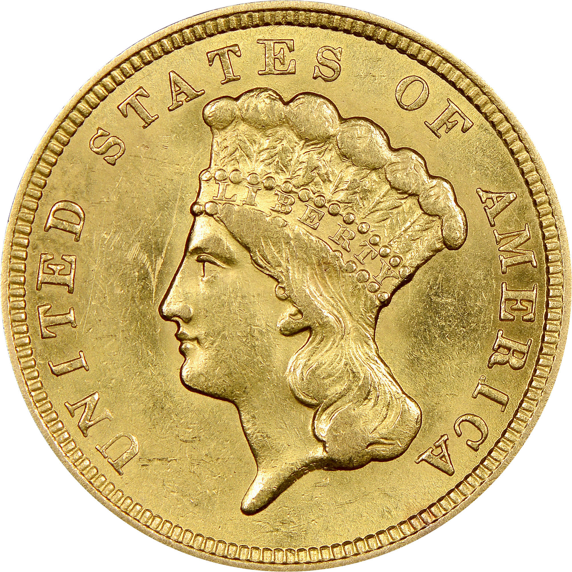 Three Dollar Gold Princess $3 1854-1889 MS [Type]
