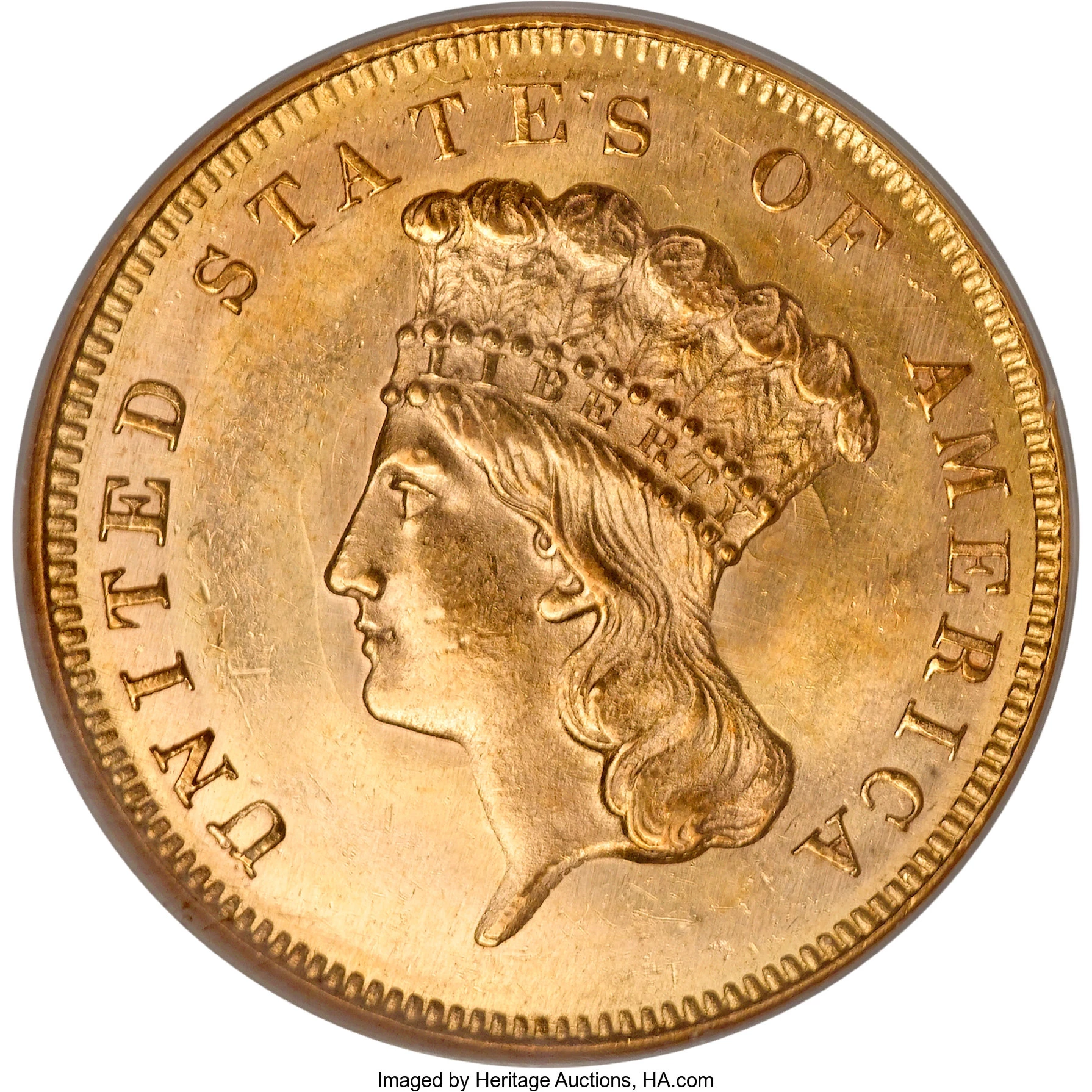 1870 S Indian Princess Head Gold $3 Unique Three Dollar Piece - Early Gold  Coins Coin Value Prices, Photos & Info
