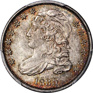 image for: 1828-1837 Capped Bust 10c MS Small Planchet (4509)
