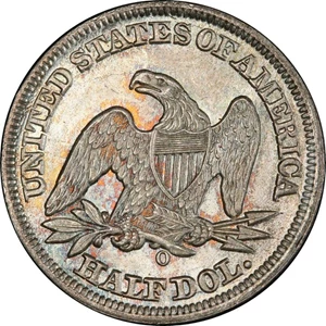 image for: 1854-1855 Seated Liberty 50c MS Arrows (6278)