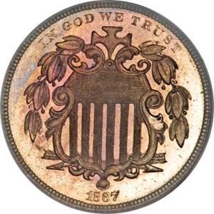 image for: 1866-1867 Rays 5c PR (3816)