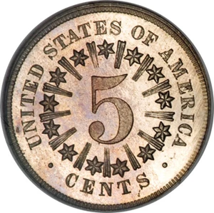 image for: 1866-1867 Rays 5c PR (3816)