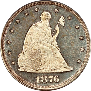 image for: 1875-1878 Seated Liberty 20c PR CAM (885302)