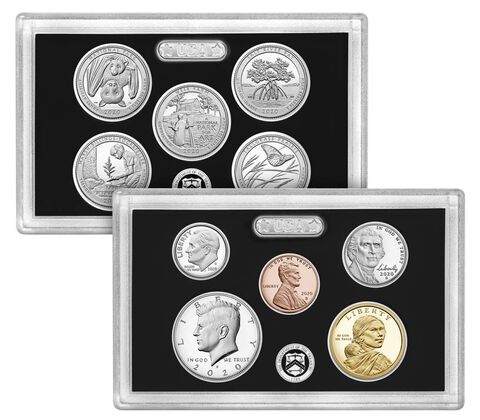 2020-S 1c-$1 Silver Proof Set, plus 2020-W Reverse Proof Nickel, 10 Coins PR