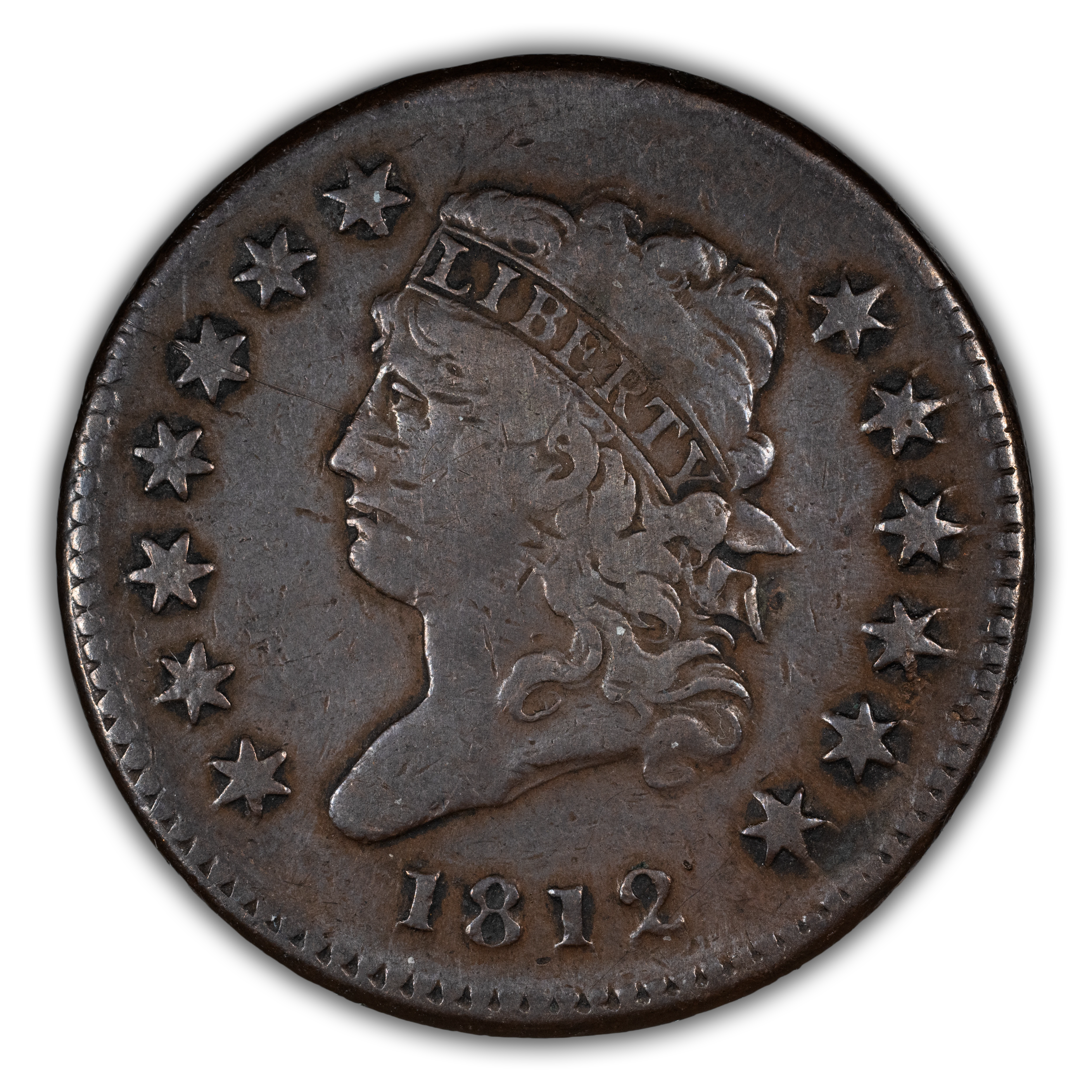 1812 1c Large Date MS BN