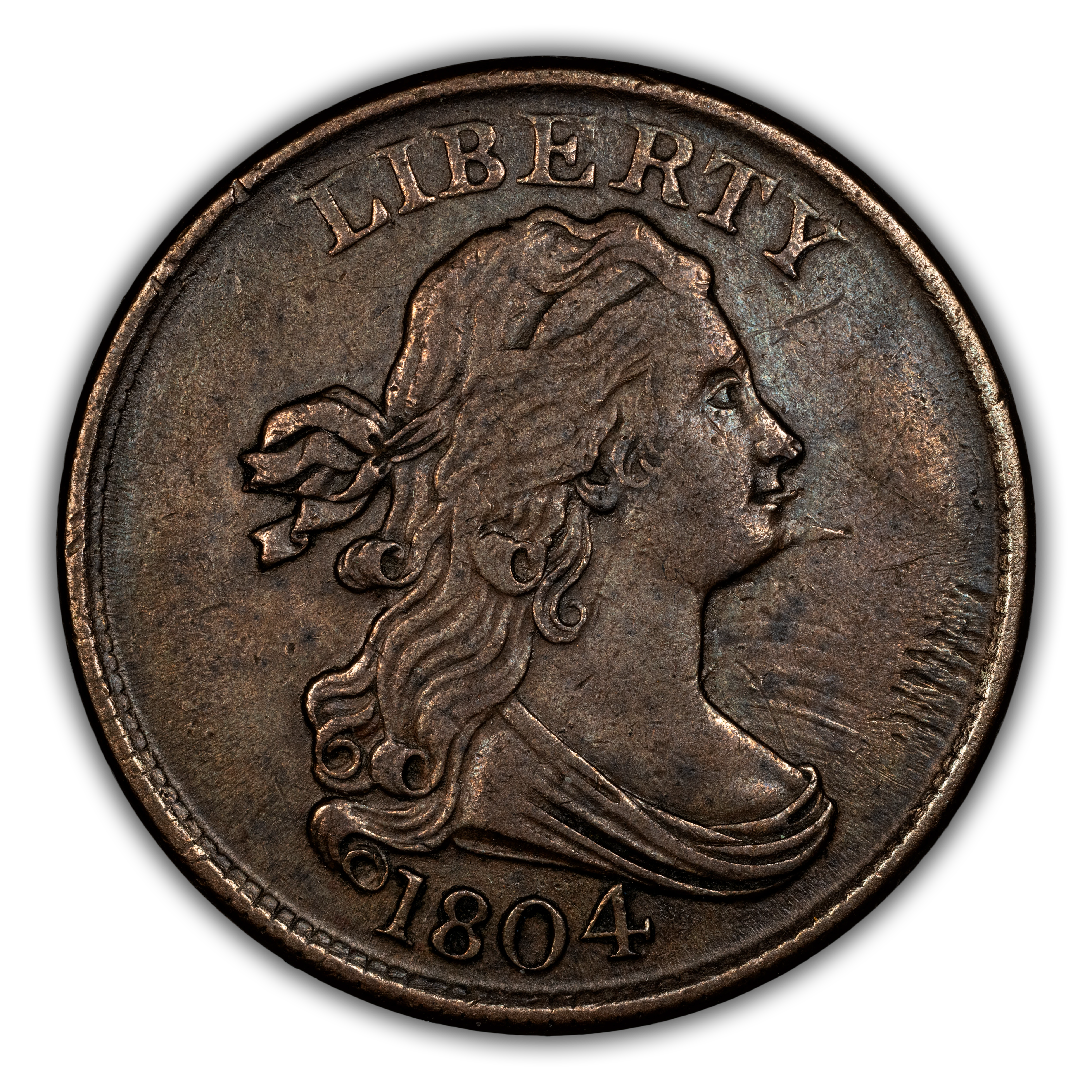 1804 1/2c Spiked Chin MS BN