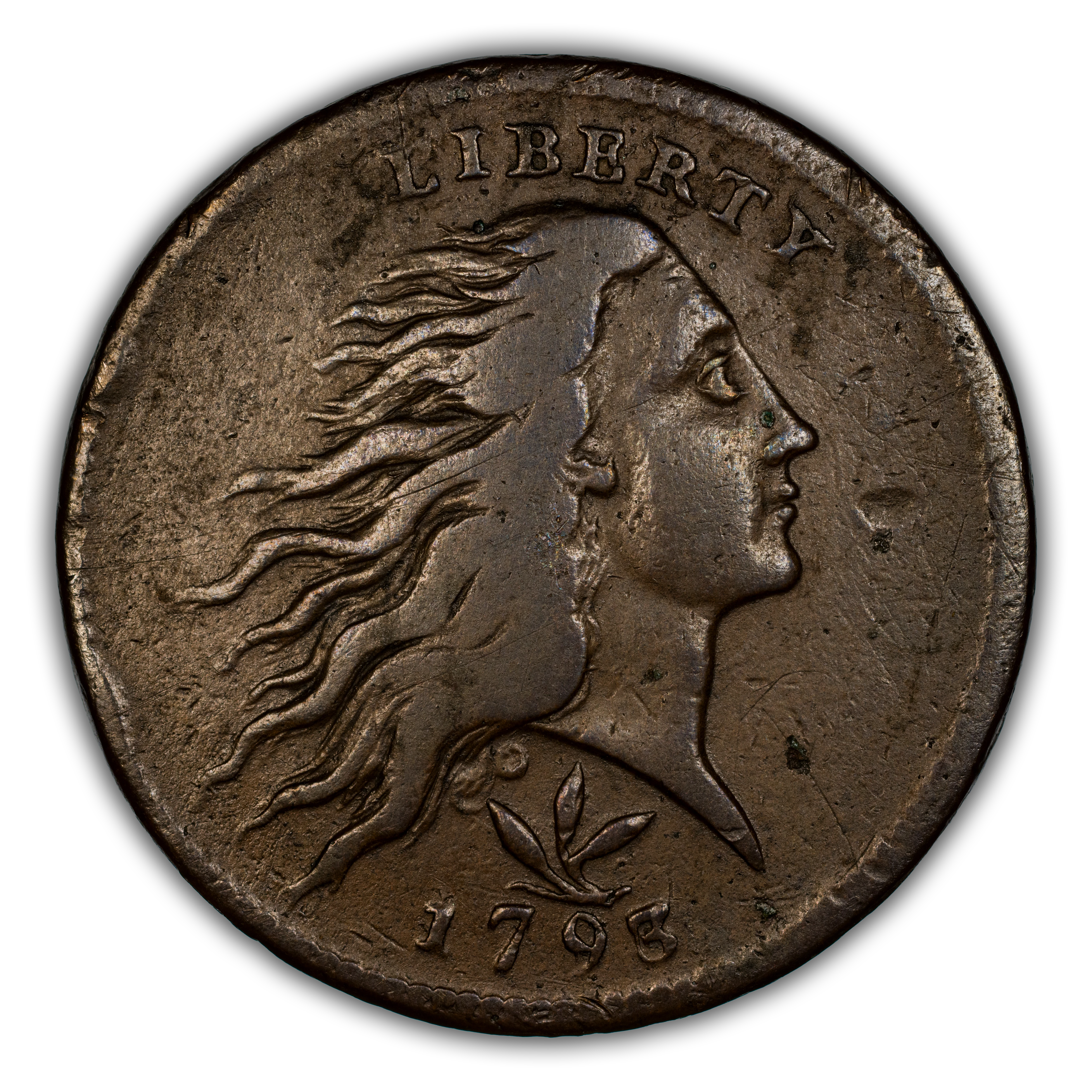 1793 1c Wreath, Vine/Bars MS BN