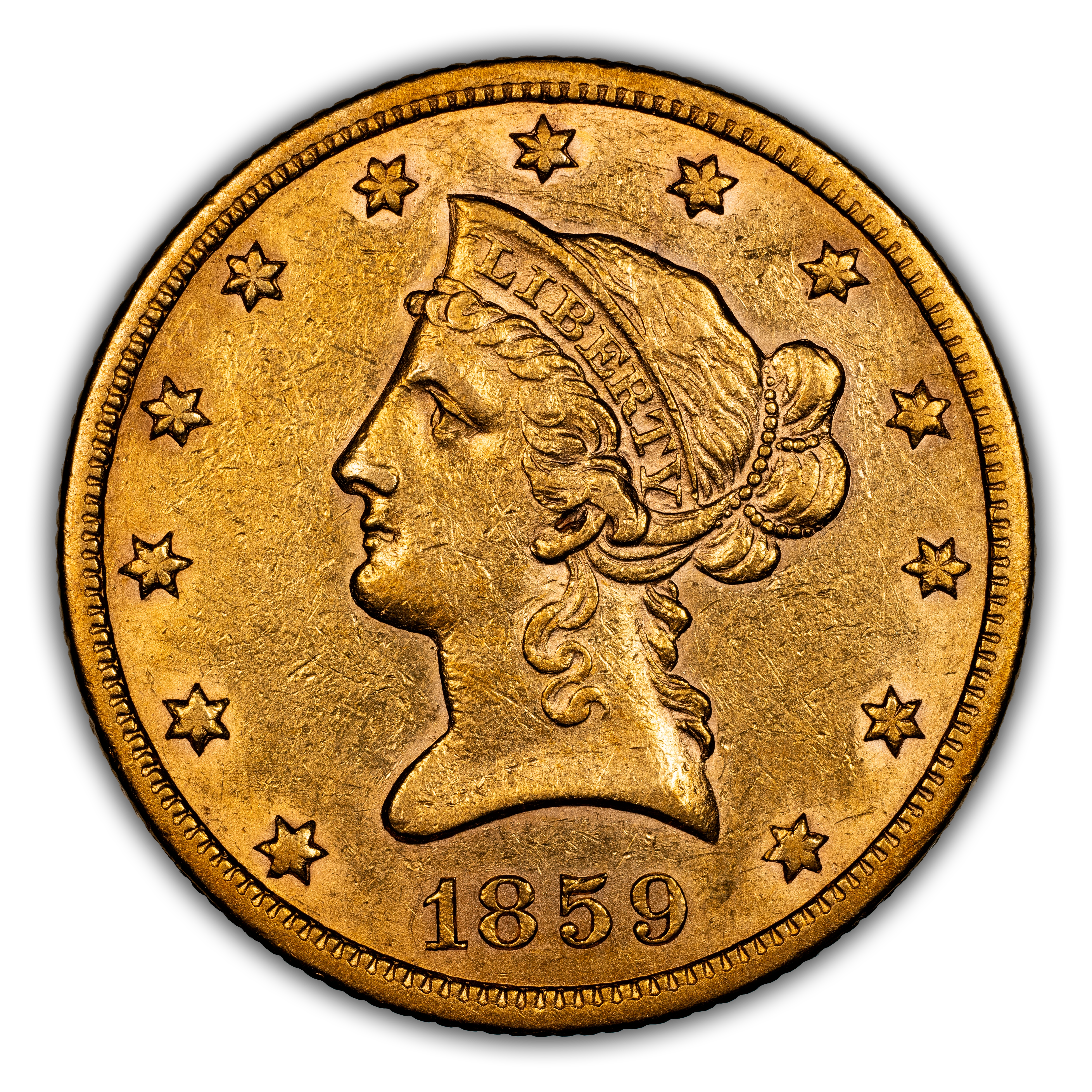 1859-S $10 MS