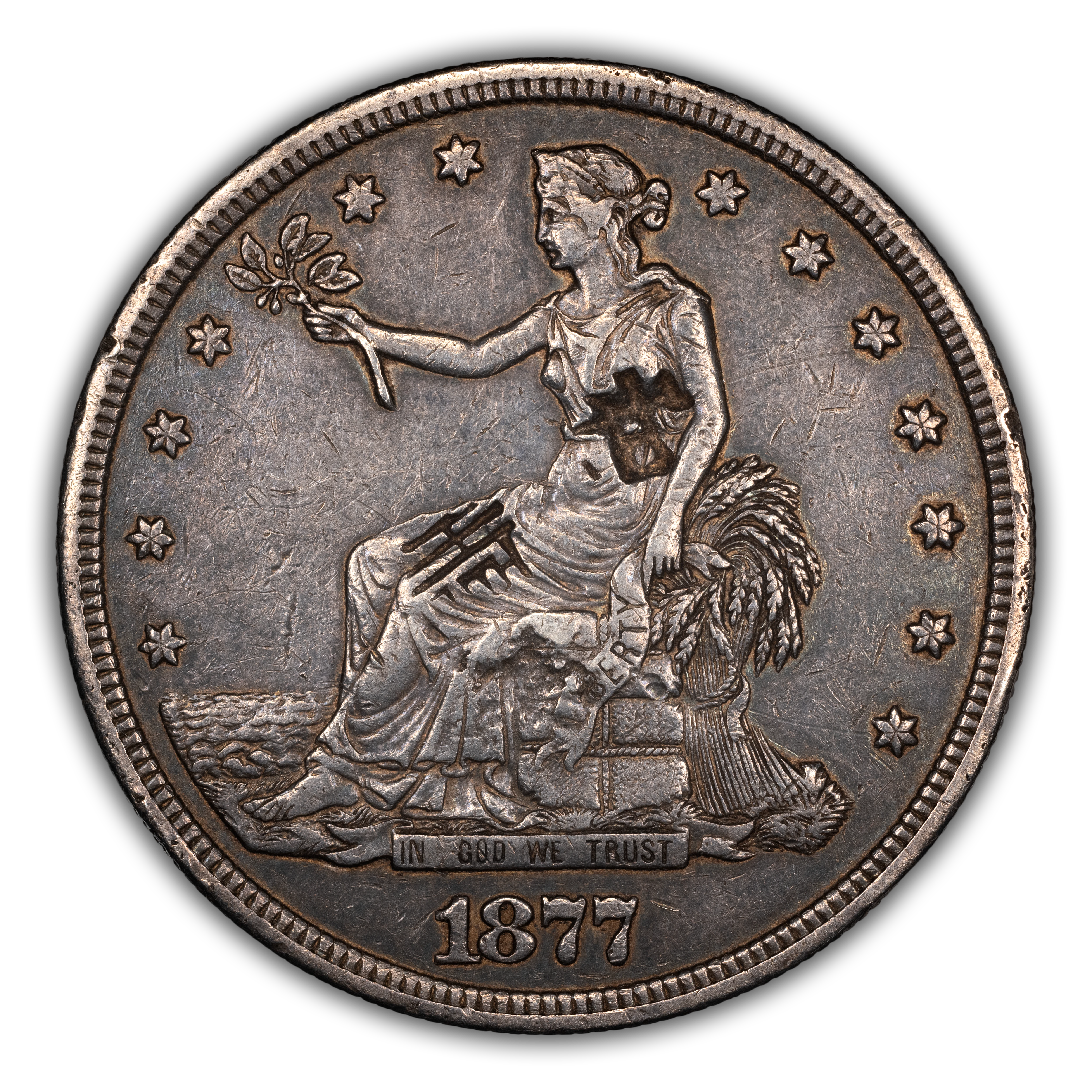 1877-S Trade$ Chopmarked MS