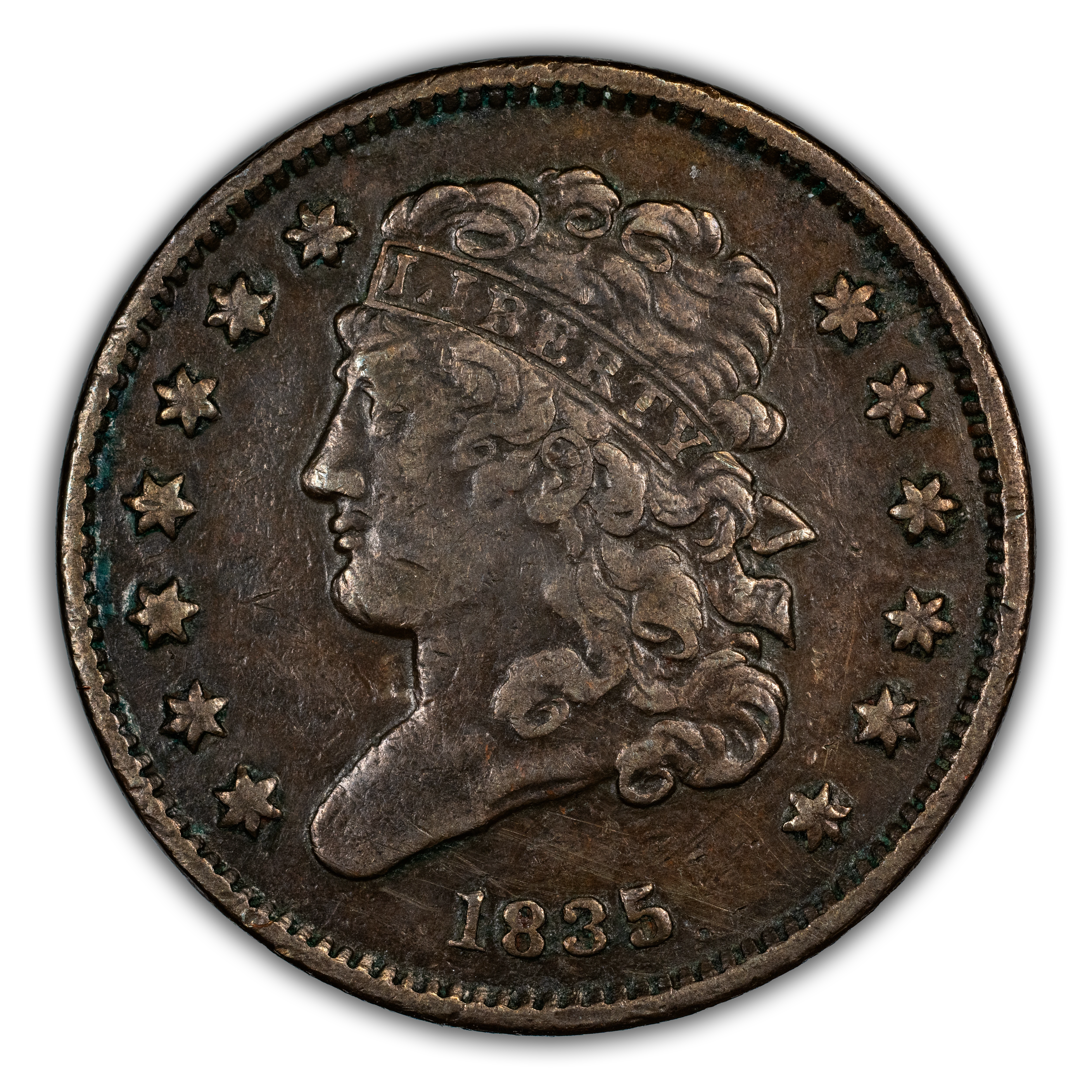 1835 1/2c C-1 MS BN