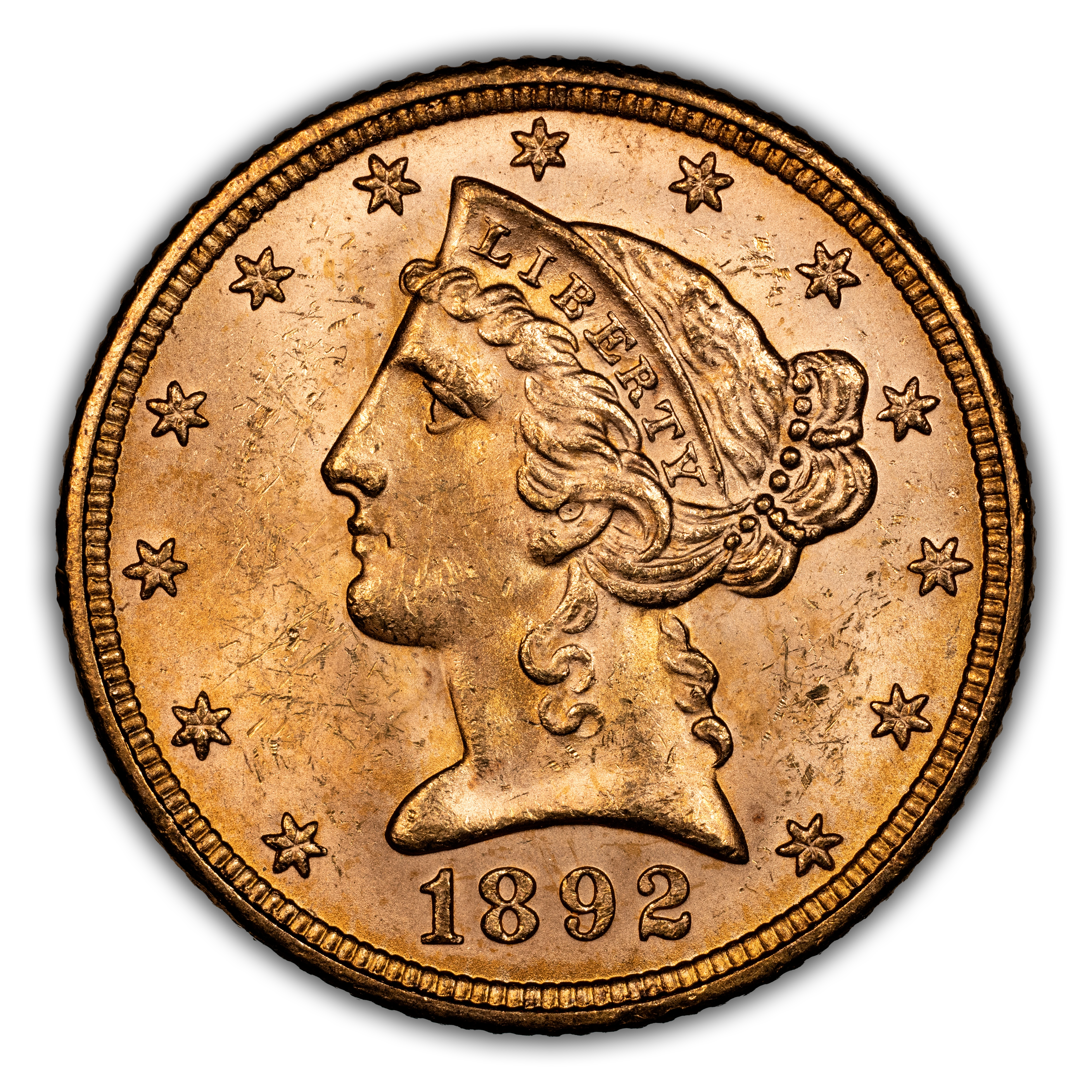 1892 $5 MS