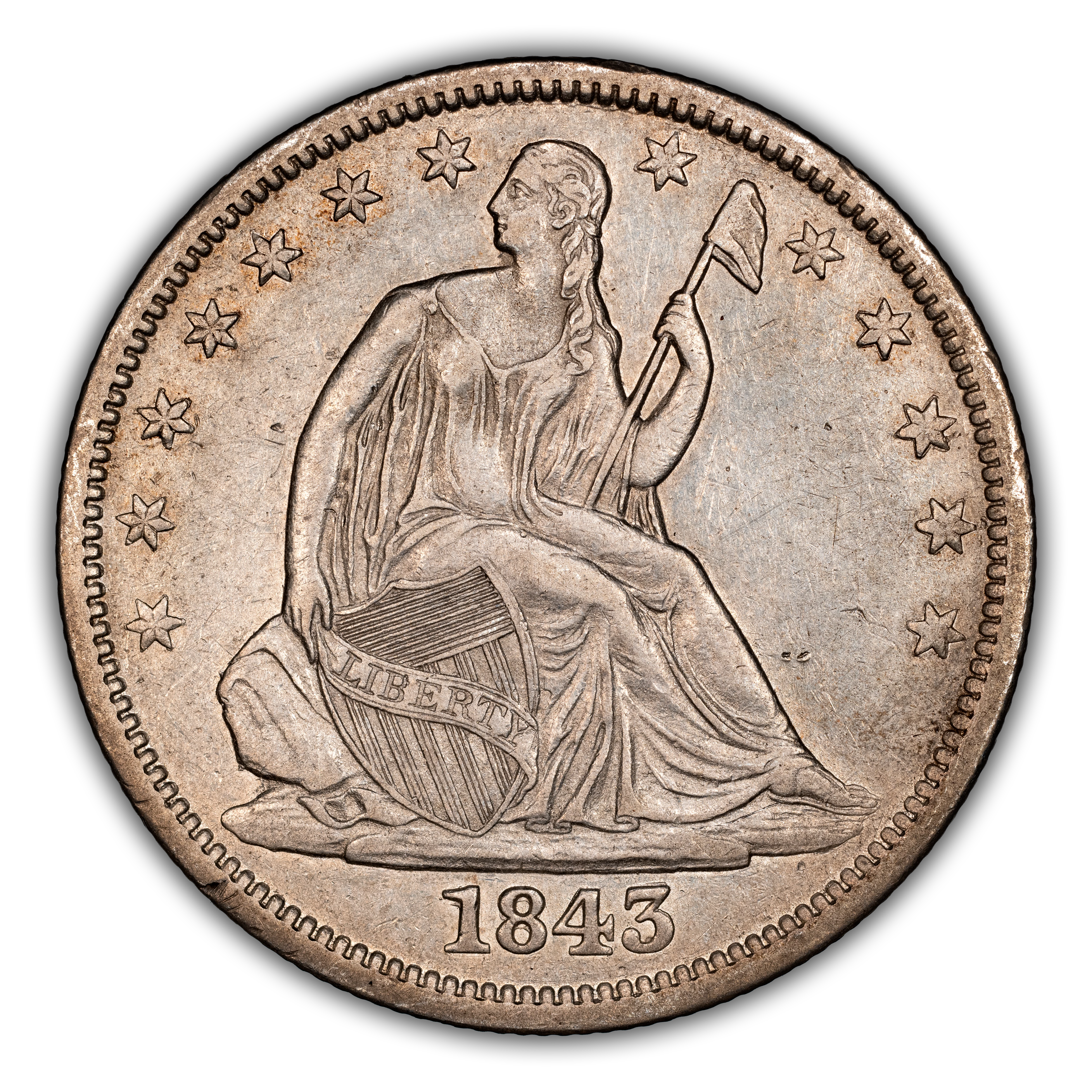 1843-O 50c MS