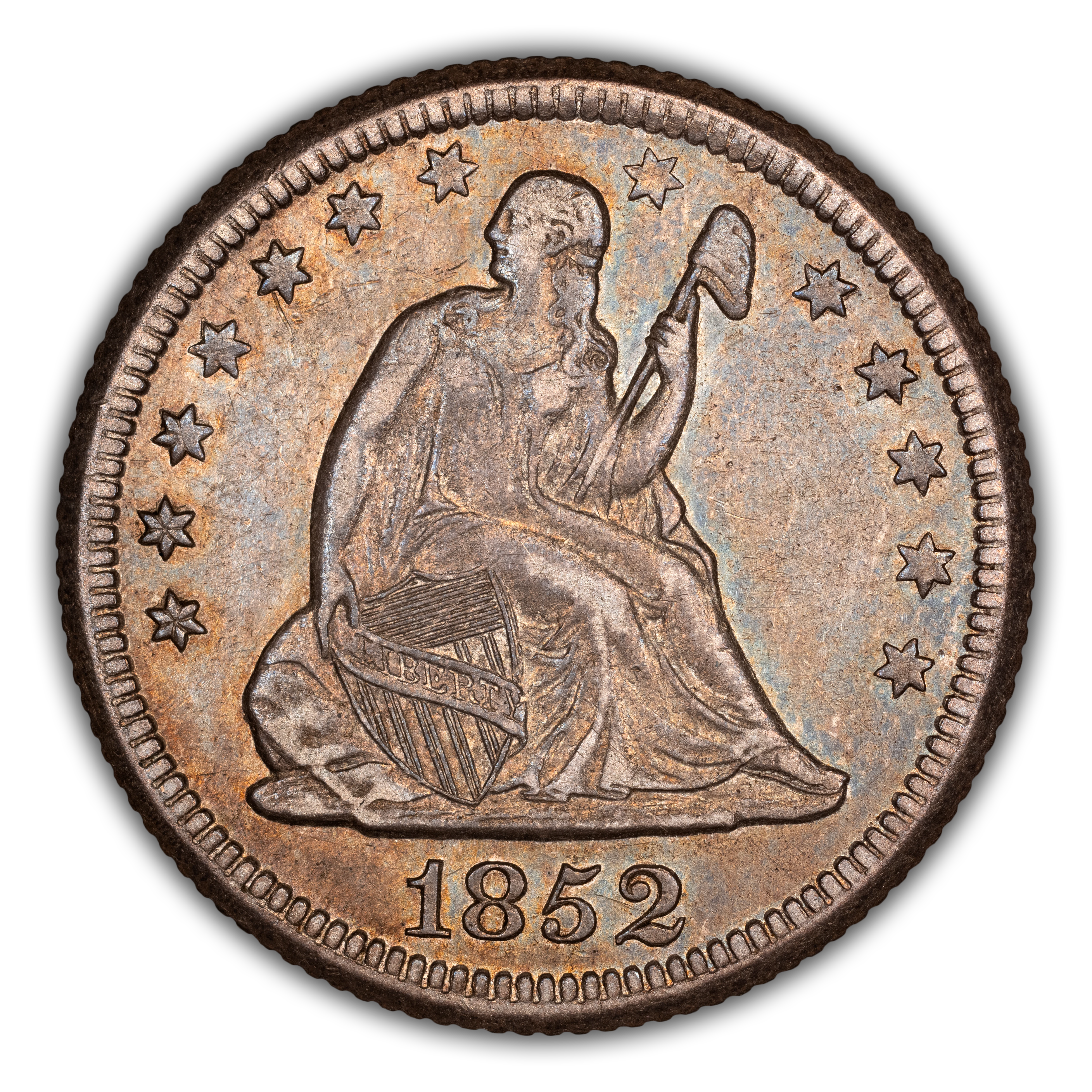 1852-O 25c MS