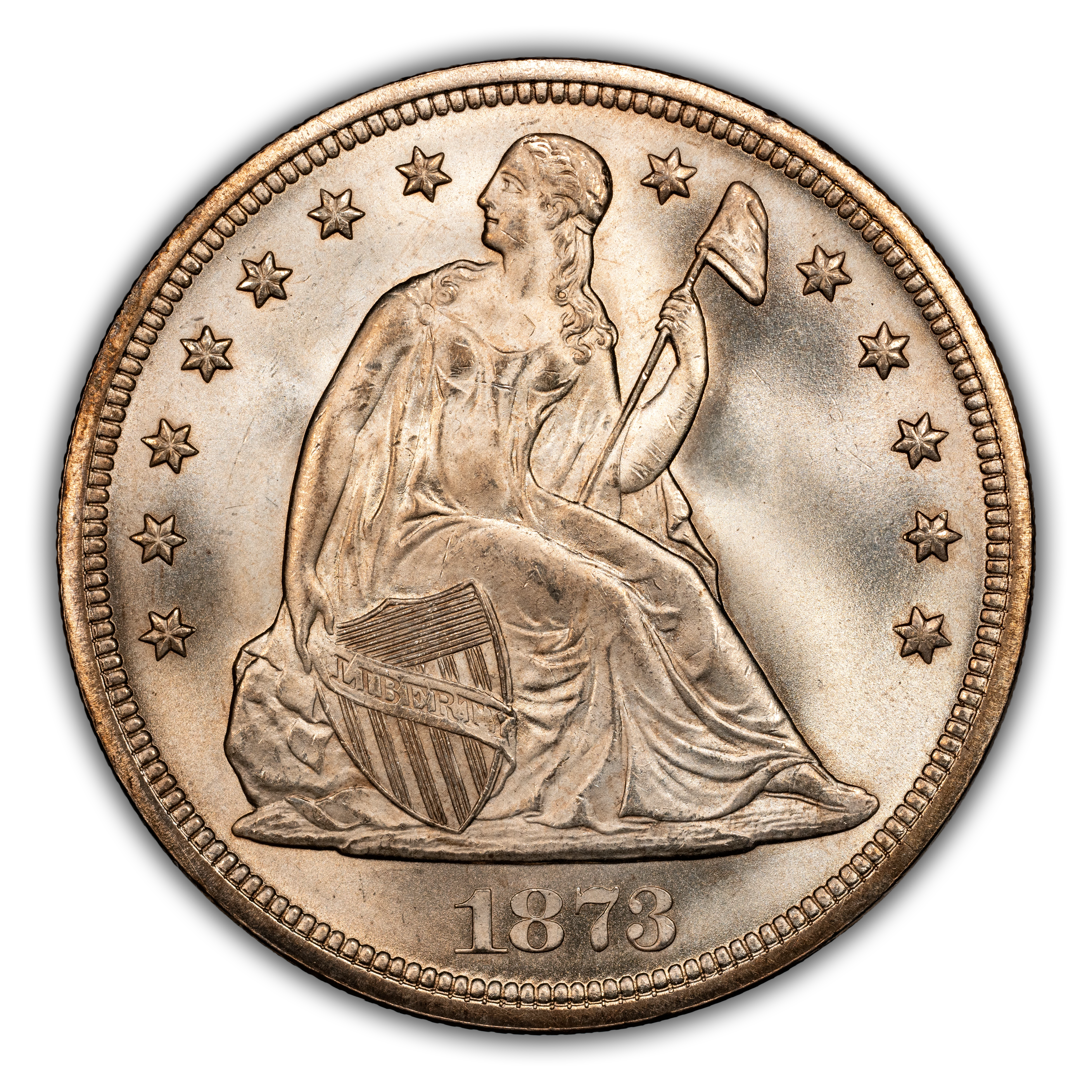 1873 $1 Seated Liberty MS